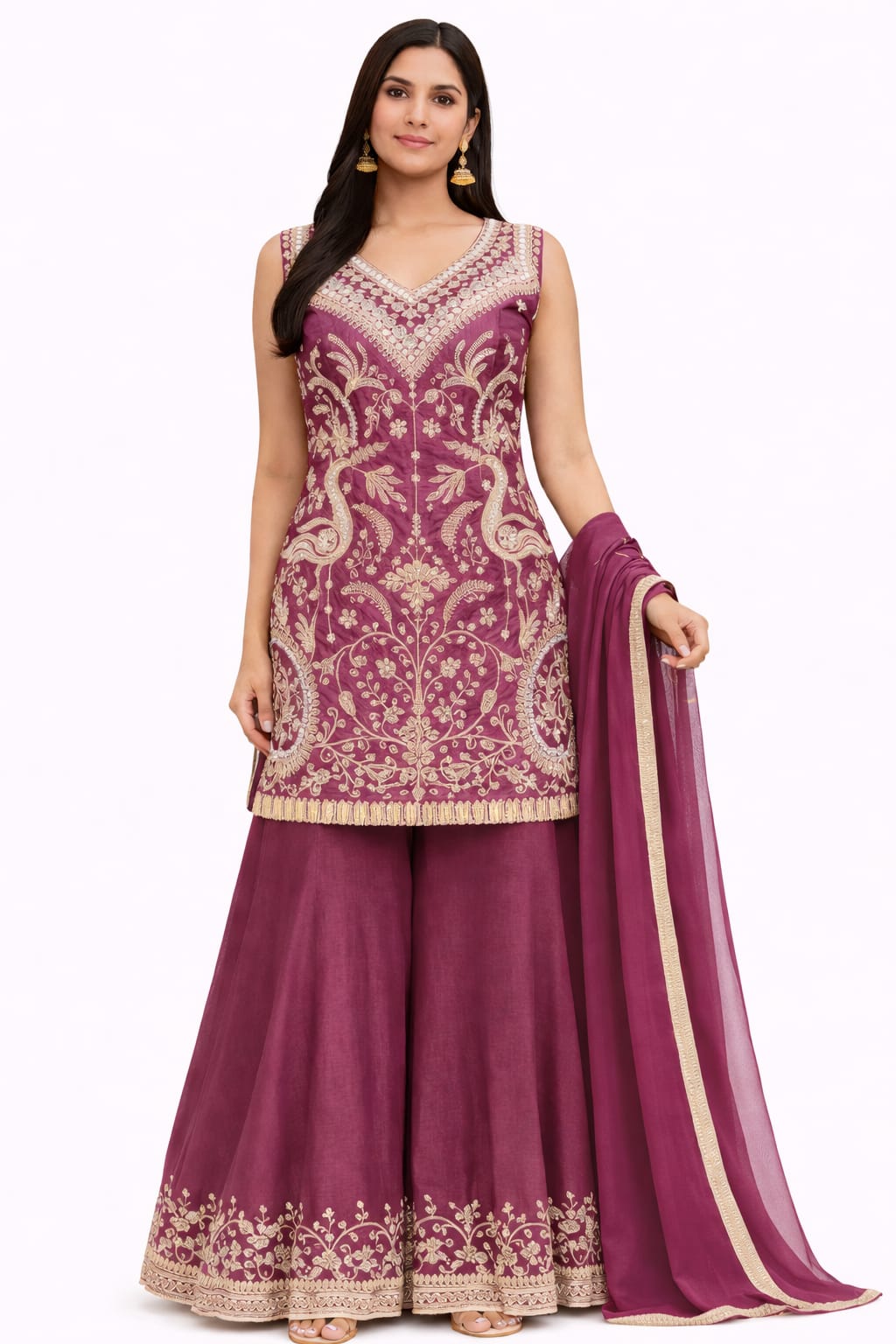 KURTA WITH CIRCULAR PLAZO D.NO. 1026